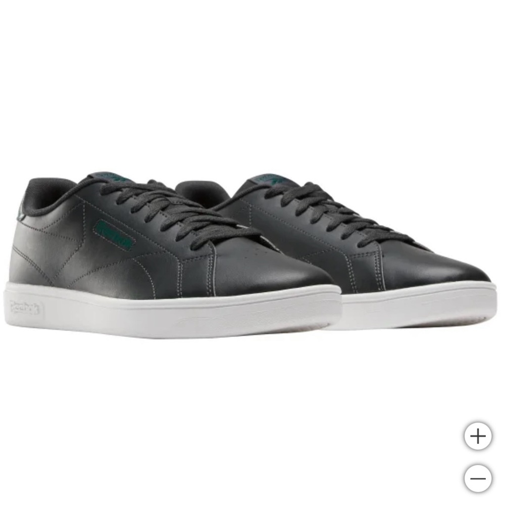 Reebok Black and Green Sneakers with Minimalist Design